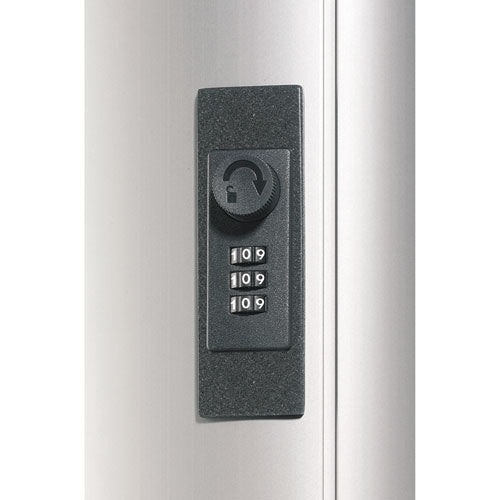Locking Key Cabinet, 72-key, Brushed Aluminum, 11 3-4 X 4 5-8 X 15 3-4