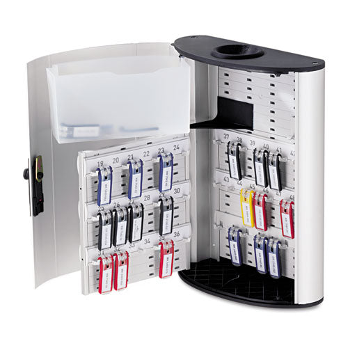 Key Box Plus, 54-key, Brushed Aluminum, Silver, 11 3-4 X 4 5-8 X 15 3-4