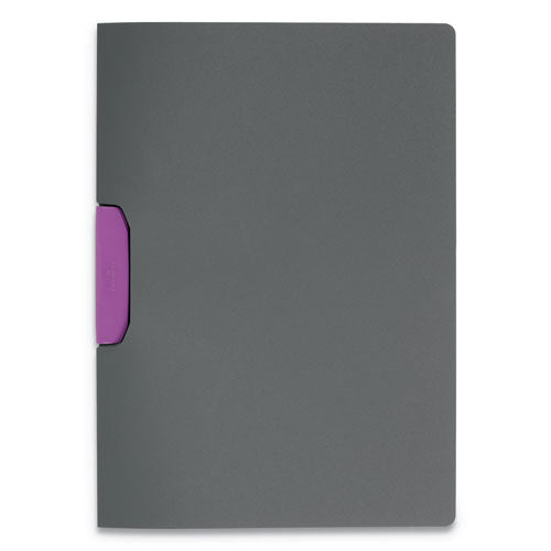 Duraswing Report Cover, Clip, Letter, Charcoal Gray, 5-pack