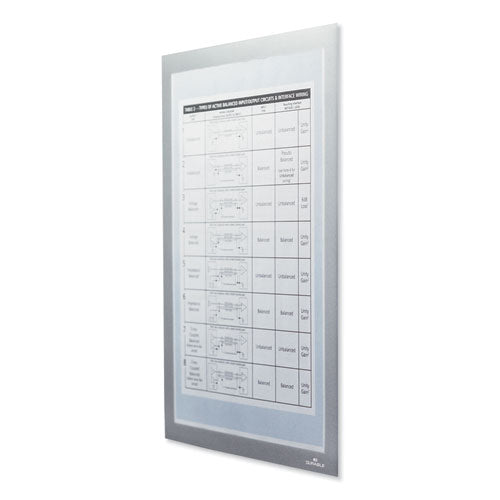 Duraframe Magnetic Plus Sign Holder, 8.5 X 11, Silver Frame, 2-pack