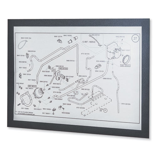 Duraframe Magnetic Sign Holder, 5.5 X 8.5, Black Frame, 2-pack
