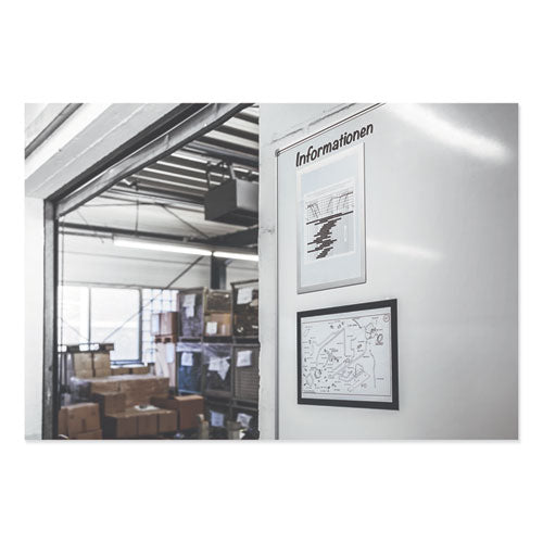 Duraframe Magnetic Sign Holder, 5.5 X 8.5, Black Frame, 2-pack