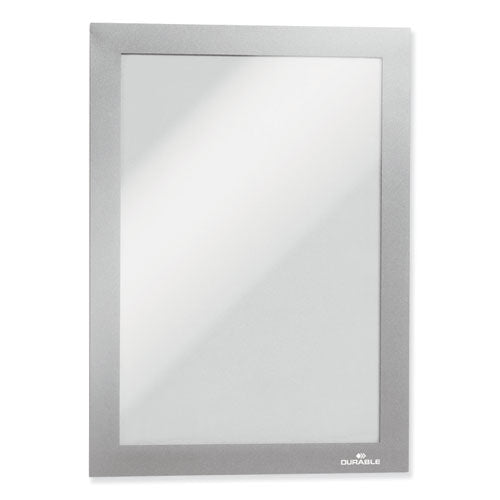 Duraframe Magnetic Sign Holder, 5.5 X 8.5, Silver Frame, 2-pack
