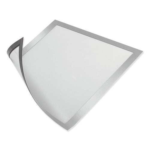 Duraframe Magnetic Sign Holder, 5.5 X 8.5, Silver Frame, 2-pack