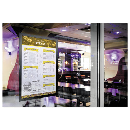 Duraframe Sign Holder, 8 1-2 X 11, Black Frame, 2 Per Pack