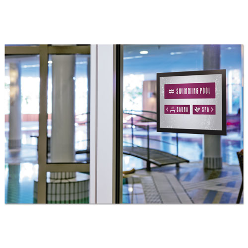 Duraframe Sign Holder, 8 1-2 X 11, Black Frame, 2 Per Pack
