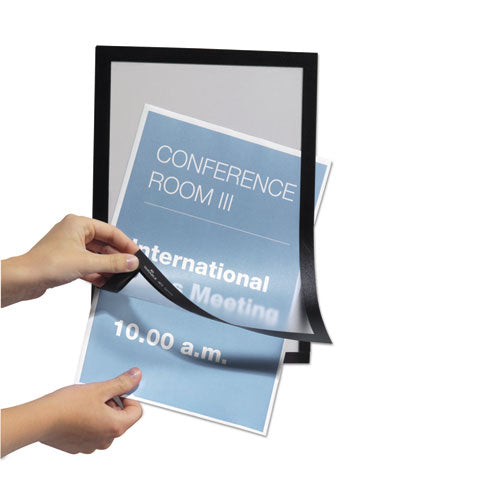 Duraframe Sign Holder, 8 1-2 X 11, Black Frame, 2 Per Pack
