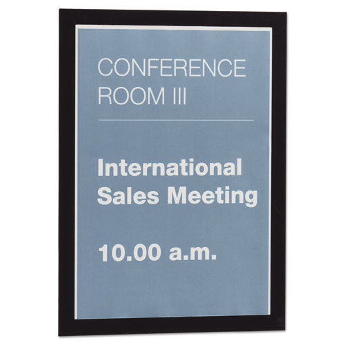 Duraframe Sign Holder, 8 1-2 X 11, Black Frame, 2 Per Pack