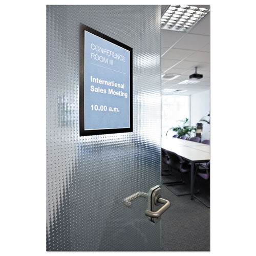 Duraframe Sign Holder, 8 1-2 X 11, Black Frame, 2 Per Pack