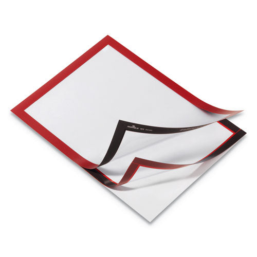 Duraframe Sign Holder, 8 1-2" X 11", Red Frame, 2-pack