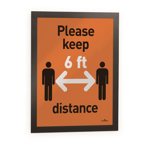 Duraframe Sign Holder, 8 1-2" X 11", Red Frame, 2-pack
