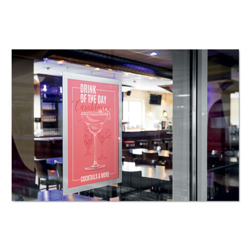 Duraframe Sign Holder, 8 1-2" X 11", Silver Frame, 2-pack