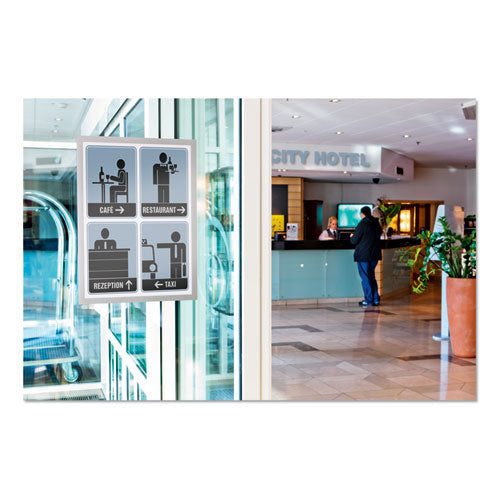 Duraframe Sign Holder, 8 1-2" X 11", Silver Frame, 2-pack