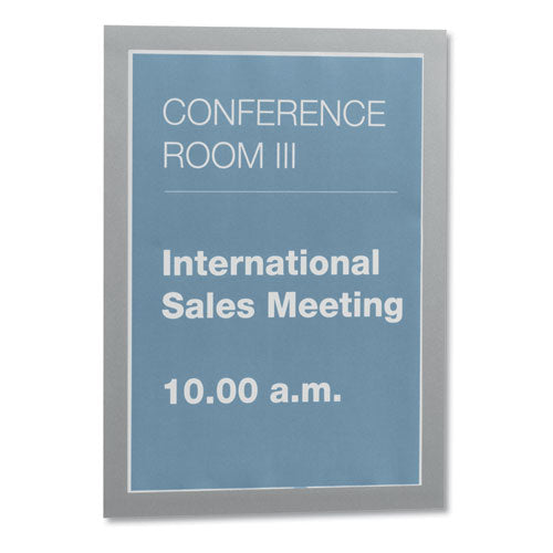 Duraframe Sign Holder, 8 1-2" X 11", Silver Frame, 2-pack