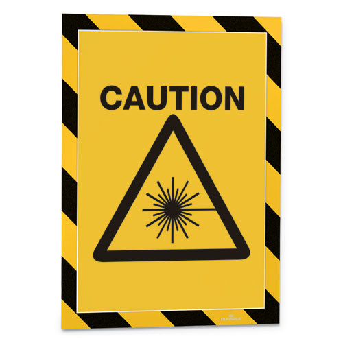 Duraframe Security Magnetic Sign Holder, 8 1-2 X 11, Yellow-black Frame, 2-pack