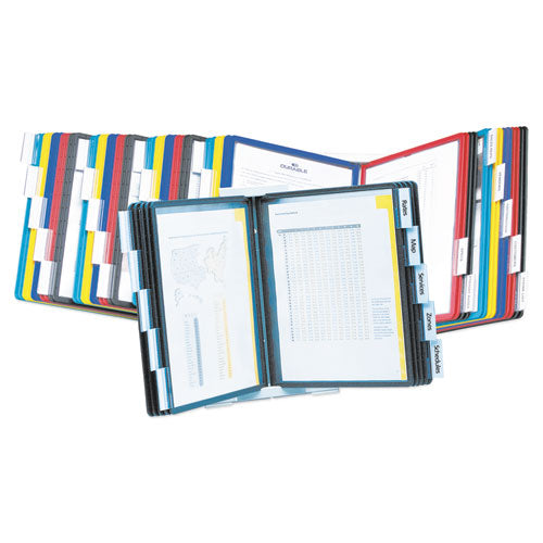 Instaview Expandable Desktop Reference System, 10 Panels, Black Borders
