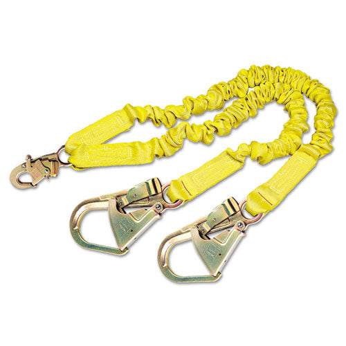 Shockwave2 Shock-absorbing Lanyard, Steel Hooks, 900lb Maf