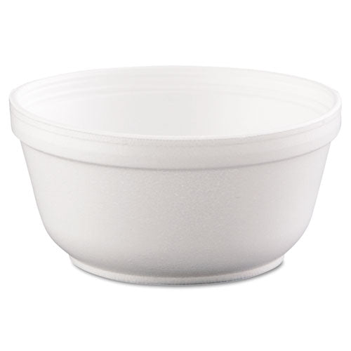 Foam Bowls, 10 Ounces, White, Round