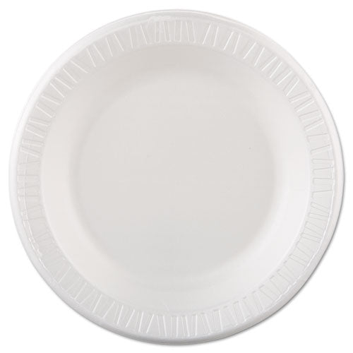 Quiet Classic Laminated Foam Dinnerware, Plate, 10 1-4", White, 125-pk, 4 Pks-cs