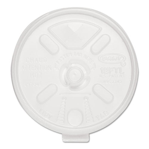 Liftn'lock Lids, 10-14oz Cups, Translucent, 100-sleeve, 10 Sleeves-carton