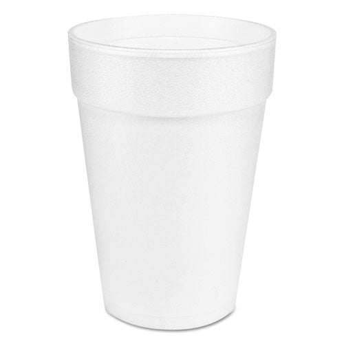 Large Foam Drink Cup, 14 Oz, Hot-cold, White, 25-bag, 40 Bags-carton