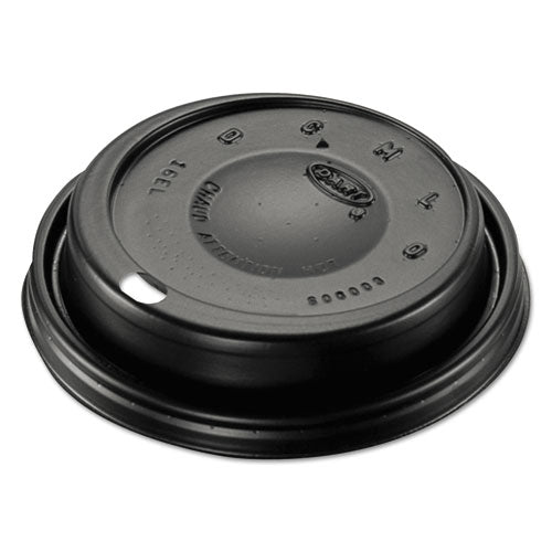 Cappuccino Dome Sipper Lids, Black, Plastic, 100-pack, 10 Packs-carton