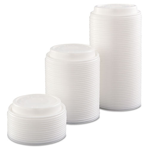 Cappuccino Dome Sipper Lids, Fits 12-24oz Cups, White, 1000-carton