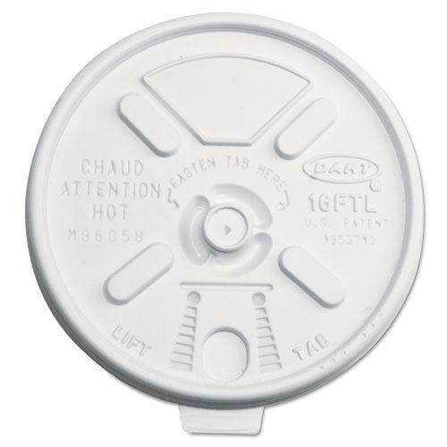 Lift N' Lock Plastic Hot Cup Lids, 12-24oz Cups, Translucent, 1000-carton