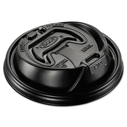 Optima Reclosable Lid, Fits 12-24 Oz Foam Cups, Black, 1000-carton