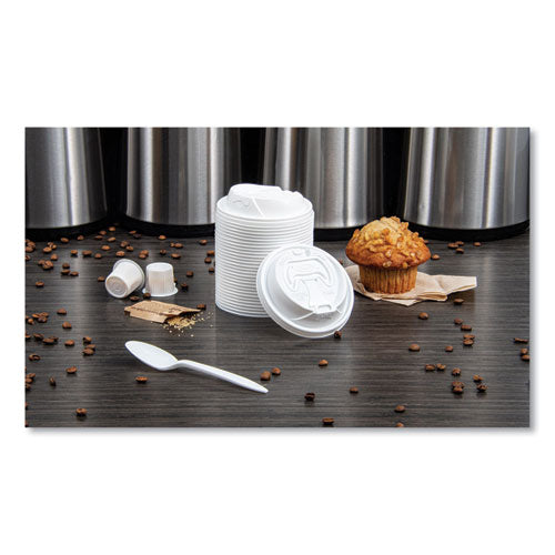 Optima Reclosable Lid, Fits 12-24 Oz Foam Cups, White, 1000-carton