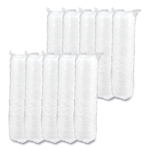 Optima Reclosable Lid, Fits 12-24 Oz Foam Cups, White, 1000-carton