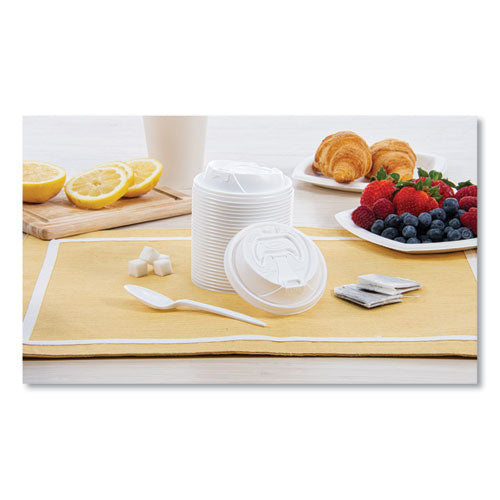 Optima Reclosable Lid, Fits 12-24 Oz Foam Cups, White, 1000-carton