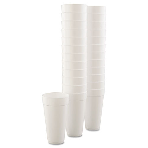 Foam Drink Cups, Hot-cold, 24oz, White, 500-carton