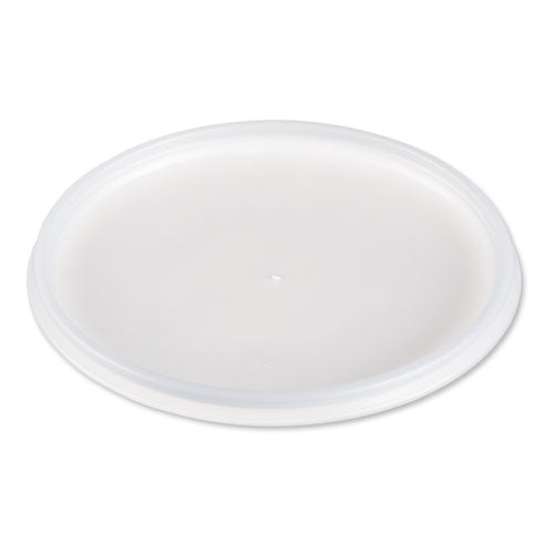 Plastic Lids For Foam Cups, Bowls And Containers, Flat, Vented, Fits 12-60 Oz, Translucent, 500-carton