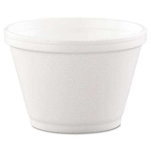 Foam Containers, 6oz, White, 50-bag, 20 Bags-carton