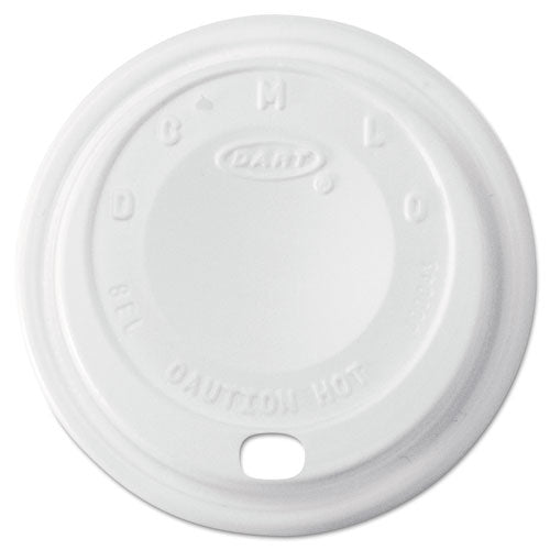 Cappuccino Dome Sipper Lids, 8-10oz Cups, White, 1000-carton