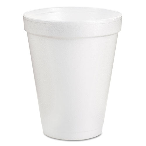 Foam Drink Cups, 8oz, White, 25-pack