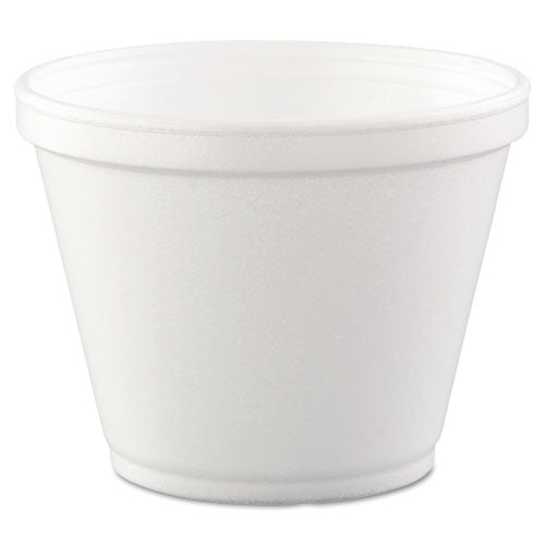 Foam Container, 8 Oz, White, Squat, 500-carton
