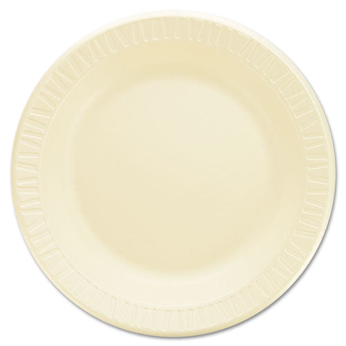 Quiet Classic Laminated Foam Dinnerware, Plate, 9" Dia, Honey, 500-carton