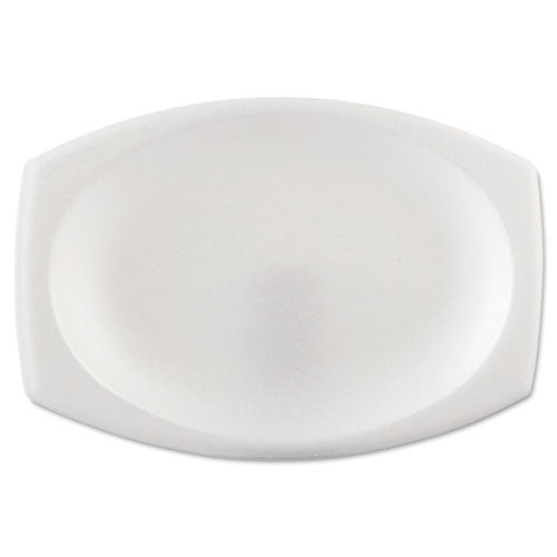 Foam Dinnerware, Oval Platter, 6 3-4" X 9 4-5", White, 125-pack, 4 Packs-carton
