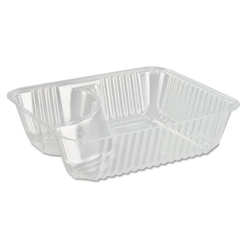 Clearpac Large Nacho Tray, 2-compartments, Clear, 500-ctn