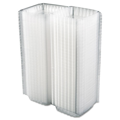 Clearseal Hinged-lid Plastic Containers, 8 3-10 X 8 3-10 X 3, Clear, 250-carton