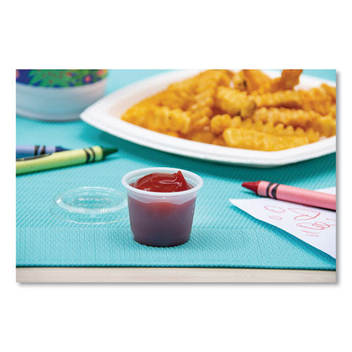 Polystyrene Portion Cups, 1 Oz, Translucent, 2500-carton