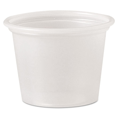 Polystyrene Portion Cups, 1 Oz, Translucent, 2500-carton