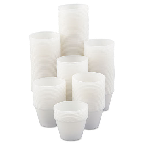 Polystyrene Portion Cups, 1 1-2 Oz, Translucent, 2500-carton