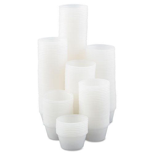 Polystyrene Portion Cups, 2oz, Translucent, 250-bag, 10 Bags-carton