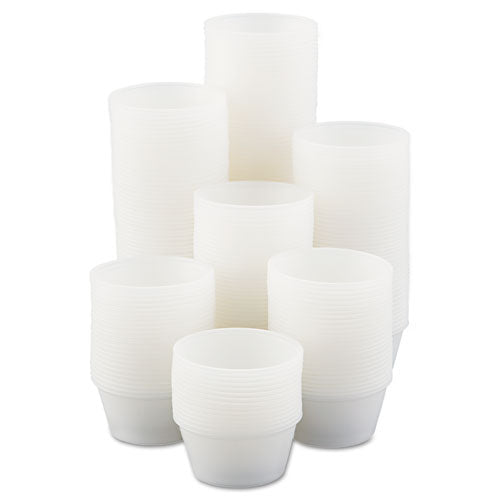 Polystyrene Portion Cups, 3.25oz, Translucent, 250-bag, 10 Bags-carton
