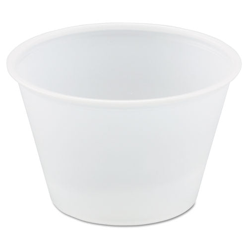 Polystyrene Portion Cups, 4oz, Translucent, 250-bag, 10 Bags-carton