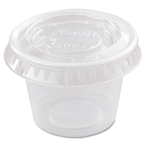 Portion-soufflé Cup Lids. Fits .5-1oz Cups, Clear, 2500-carton