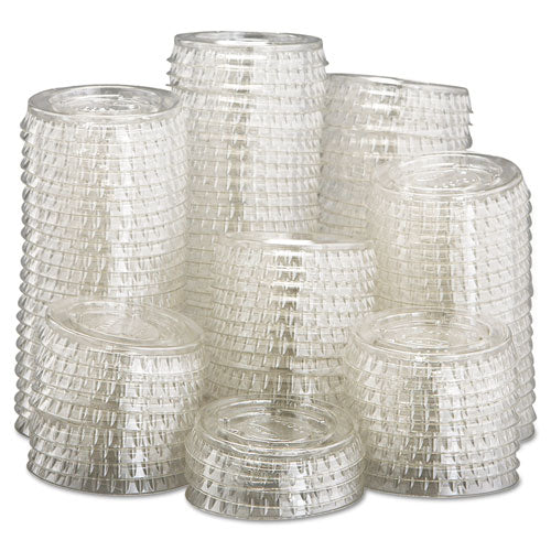 Portion-soufflé Cup Lids. Fits .5-1oz Cups, Clear, 2500-carton